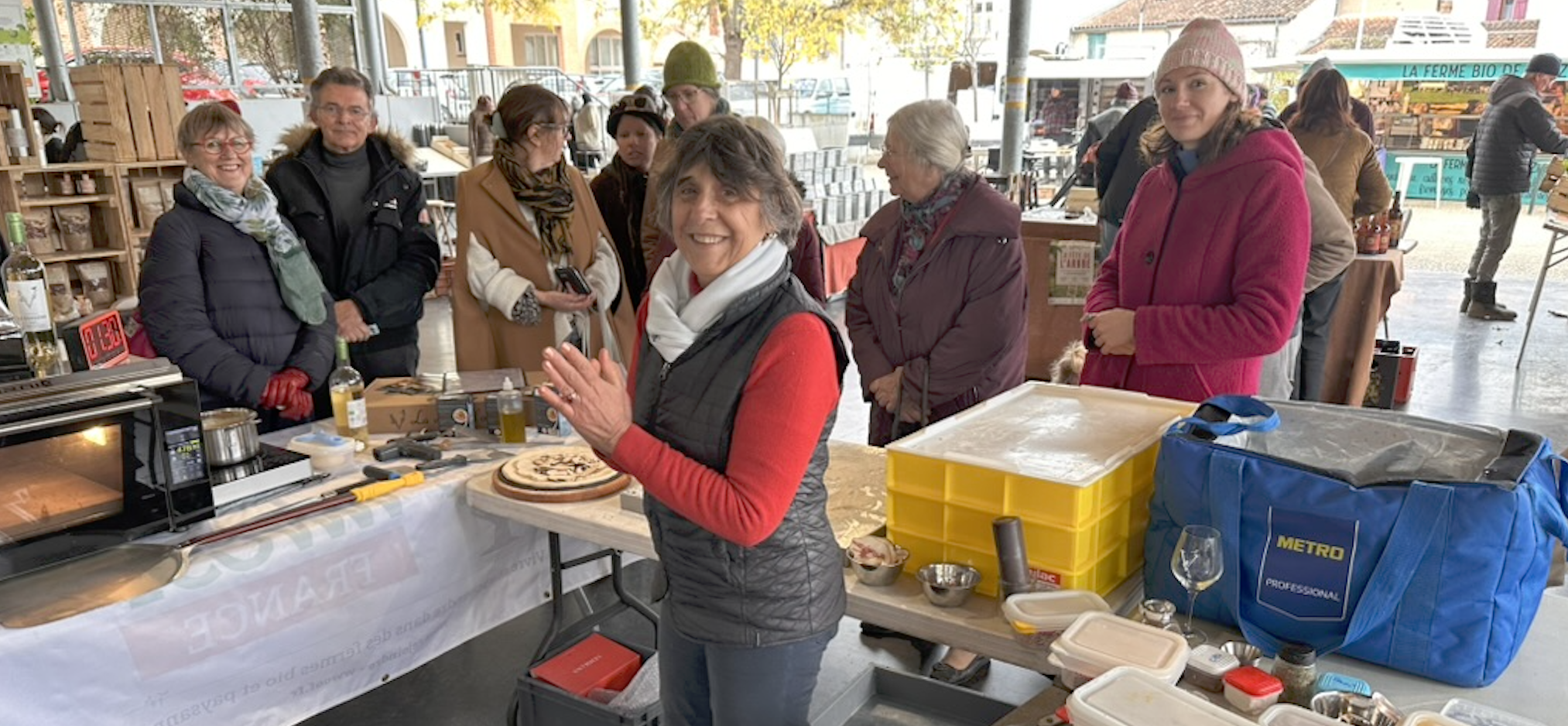 La pizza Monteton au marché bio